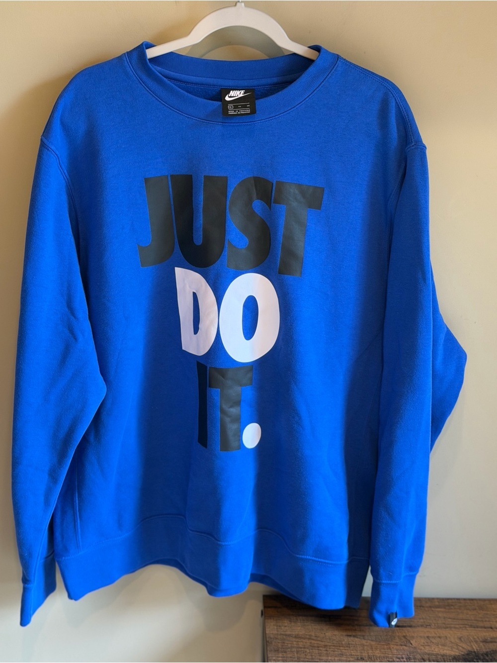 Nike Just Do It Crewneck Sweatshirt Blue Multicolor Graphic Men’s Streetwear